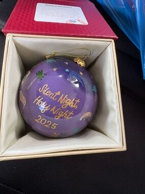 World Market Li Bien Purple Three Kings 2025 Glass Ball Ornament